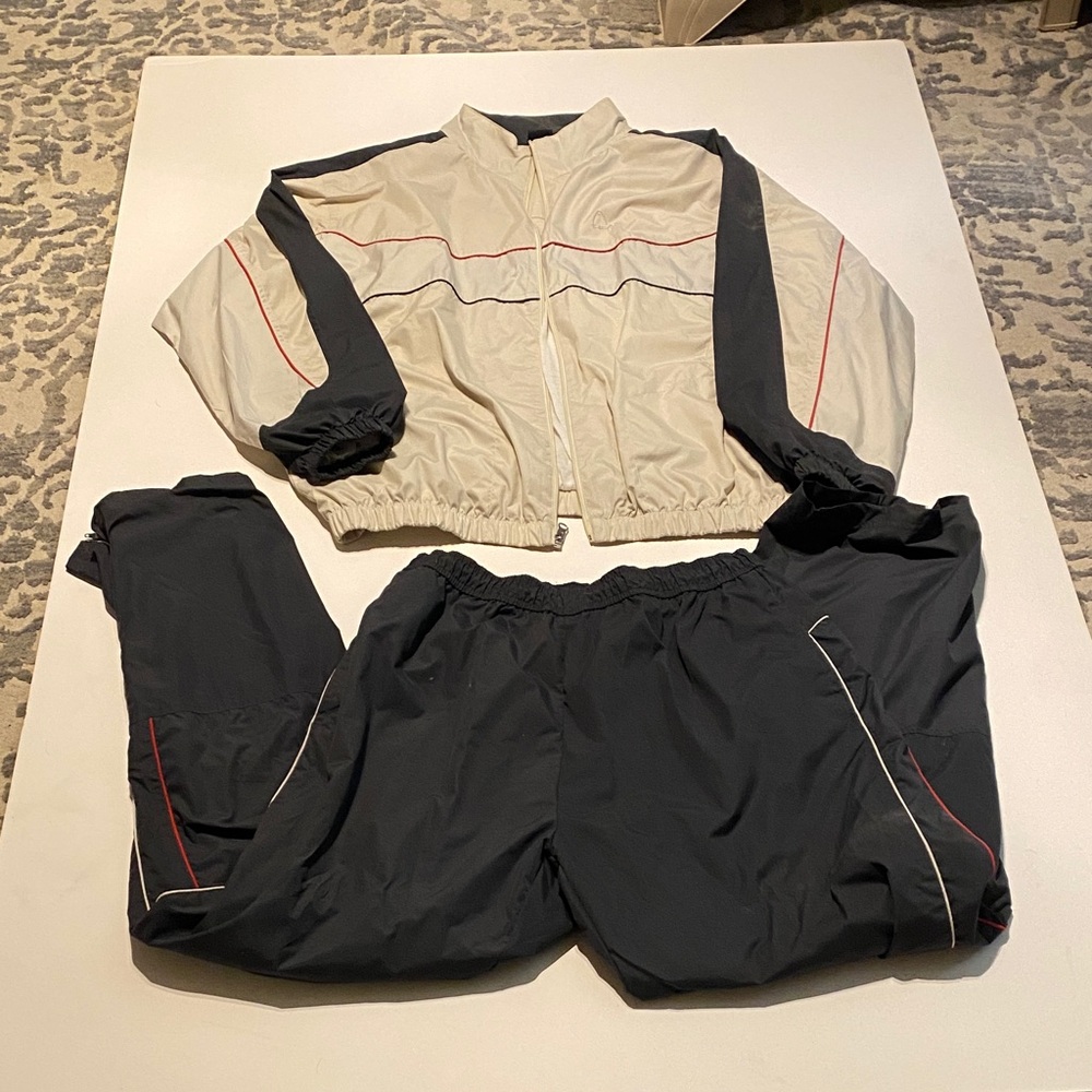 Head Beige and Black Men's Jacket & Pants Set